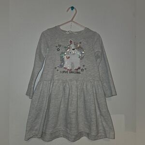 H&M Light Gray Unicorn Dress